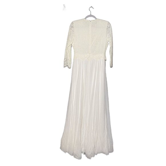 IVY & OAK Snow White Gown Womens Dress XL‎ NWT Formal Elegant Long Sleeve Lace & - Picture 3 of 3